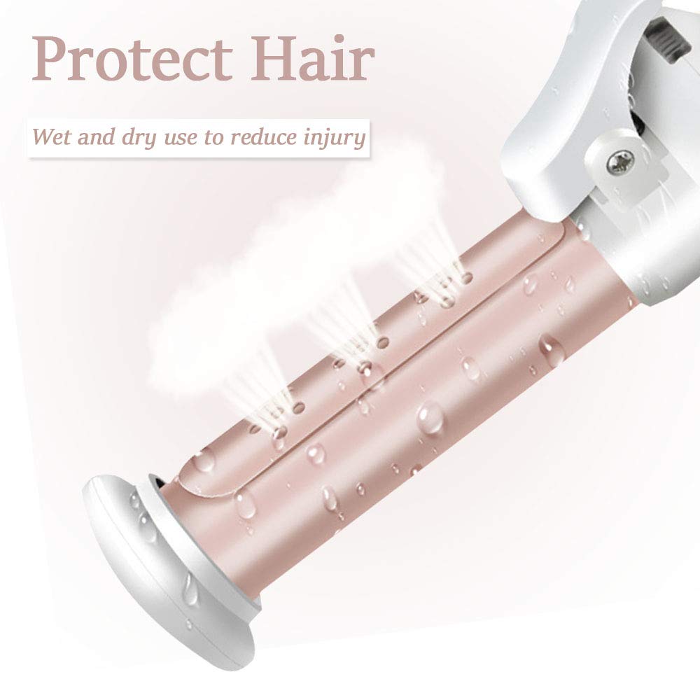 Cordless Curling Wand, Sembelle Professional 2 in 1 Ceramic Hair Curling Iron 1 Inch Mini Hair Curler for Loose Curls USB Charging & Rechargeable, Portable for Worldwide Traveling