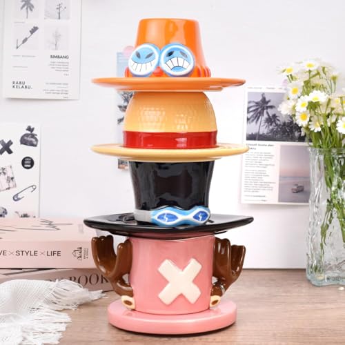 Tazas de café de cerámica de anime de una pieza,Taza de Café de Una Pieza con Diseño de Anime de Luffy, para Amantes del Anime,Navidad,cumpleaños o adornos