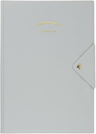 Amazon 二つ折り クリップボート ハード クリップホルダー レザー ノートカバー おしゃれ メモッパットホルダー 多機能 ファイル収納フォルダー 書類入れ ドキュメントファイル スリム クリアファイル スナップ式 文房具 オフィス用品 グレー ノートパッドホルダー