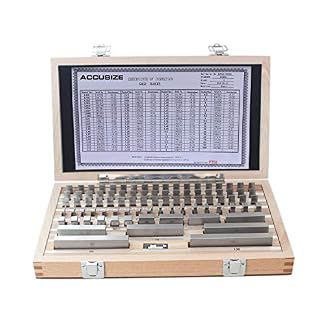 Accusize Industrial Tools 87 Pc Metric Gage Block Set, Grade 2, Din861 Germany Standard with Mfg’s Certificate, 0087…
