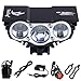 Nestling Solarstorm 1200Lm U2 XML CREE LED Mountain Cycle Lights Front Bike Lights Bicycle Light Headlamp Torch Headlight Rechargable Head Lights Flashlight 4x18650 Battery Rear Light (X3 Black)