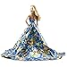 Blue Floral Silk Ball Gown for Barbie Doll