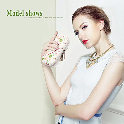 Skycase Sunglasses Case for Women Semi Hard Eyeglasses Case Holder Floral 63 - Thumbnail 7