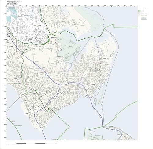 Hampton Va Zoning Map Zip Code Wall Map Of Hampton, Va Zip Code Map Laminated: Amazon.com: Office  Products