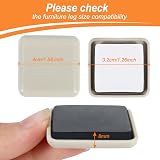 Shintop 16pcs Furniture Sliders 40mm Heavy Self Adhesive Pads Beige Square view 2