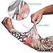 Temporary Fake Slip On Tattoo Arm Sleeve Cycling Basketball Sun Block Sleevelet for Men and Women (Unisex Dark Set, Pack of 5)