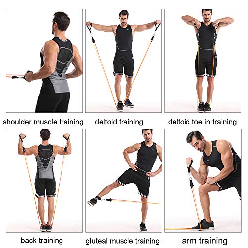 Blinngo-Resistance-Bands-Set-Portable-Exercise-Bands-Indoor-Sports-Equipment-with-5-Fitness-Tubes-2-Foam-Handles-2-Ankle-Straps-Door-Anchor-Carrying-Bag