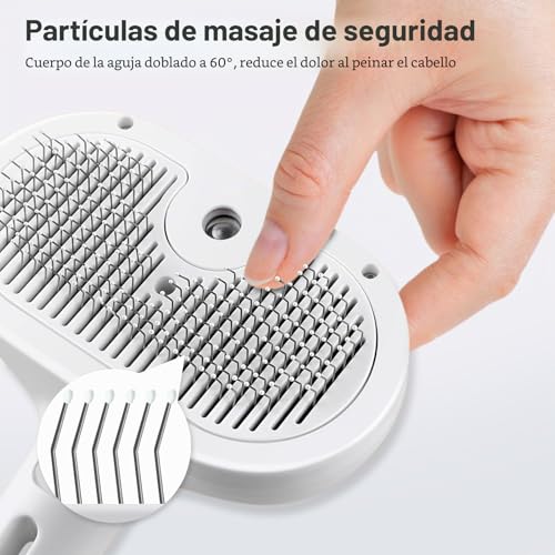 Brush for Dogs Cats, Steamy Brush Self-Cleaning Pet Grooming Brushes for Long and Short Hair to Remove Tangles, Dead Base Coat and Dirt Up