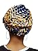Blue and Orange African Print Ankara Modu Hat Pre-tied Head wrap