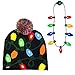 AUHOO LED Light up Christmas Beanie Hat/Cap with LED Bulb Necklace
