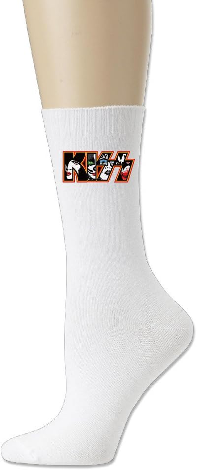 Casual Kiss Rock Band Athletic Crew Socks Ash