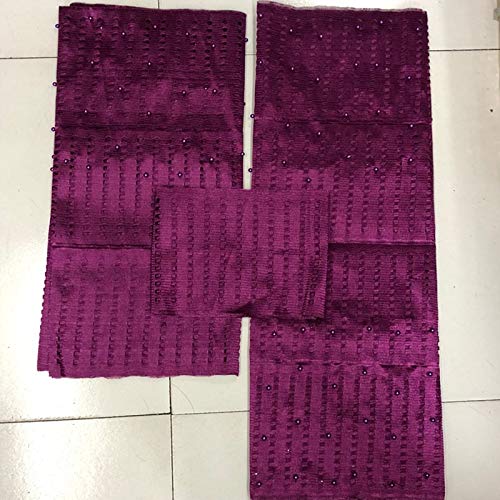 Lace - Hottest Fashion headtie Wrapper with Beads 3Pcs African Women's Gele Headwear for Engagement/Wedding 14Colors L86-18 - (Color: As Picture 9)