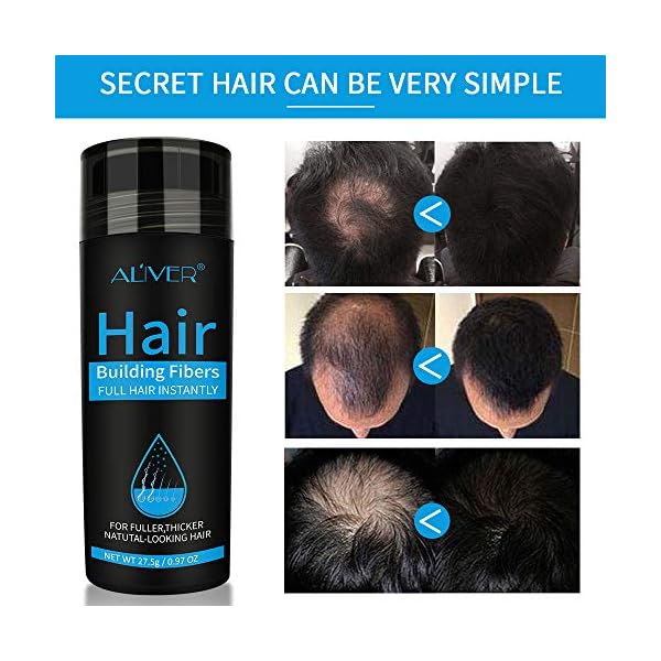 Hair-Building-Fibers-Nature-Keratin-Hair-Building-Fibers-Full-Hair-InstantlyProfessional-Quality-Fiber-Hair-Powder-Spray-for-Men-and-Women-Black Hair Building Fibers, Nature Keratin Hair Fibers Black, Full Hair Instantly, Professional Quality Fiber Hair Powder…