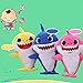 Music Sound Shark Plush Doll Soft Baby Cartoon Shark Stuffed & Plush Toys Baby Singing Shark Official Spinning and Singing Interactive Plush Toy