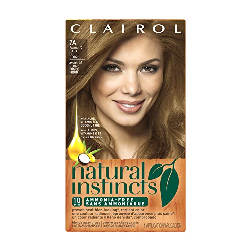 Clairol Natural Instincts, 7A / 10 Sandalwood Dark Cool Blonde, Semi-Permanent Hair Color, 1 Kit (Pack of 3)