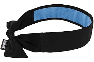 Ergodyne Chill Its 6700CT Cooling Bandana, Lined with Evaporative PVA Material for Fast Cooling Relief, Tie for Adjustable Fi