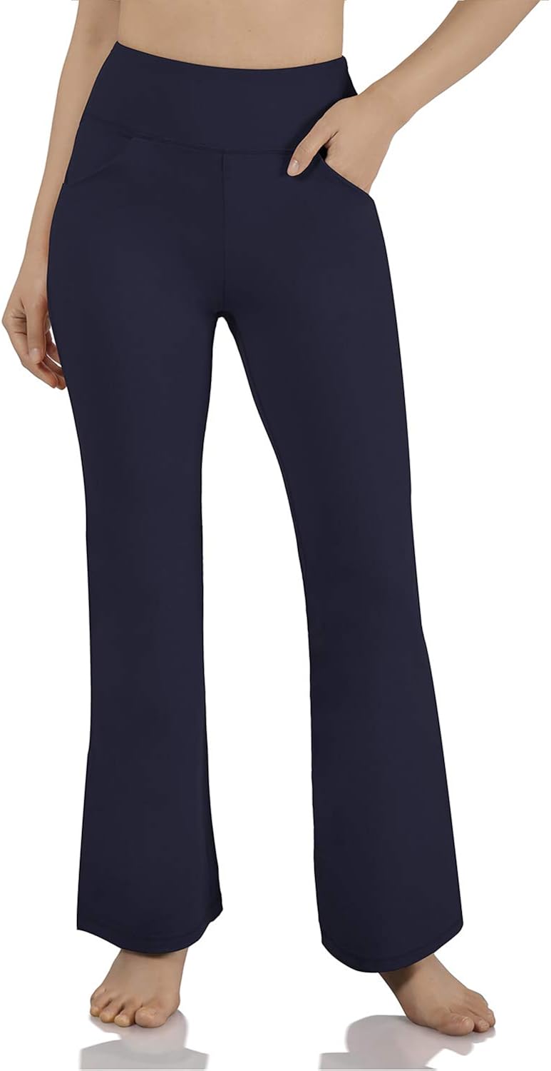 ODODOS Women's Boot-Cut Yoga Pants Tummy Control Workout Non See-Through Bootleg Yoga Pants: Clothing