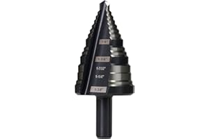 SHARPTOOL 1/4 to 1-3/8 Inches M2 HSS Step Drill Bit for Metal, Plastic, Wood, Aluminum, Heavy Duty Unibit with Multi Hole Siz