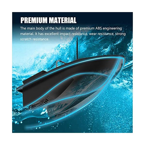 Angelköderboot, Dual Motor Fish Finder-Schiff, RC-Köderboot mit LED-Navigator-Licht, max Laden 1.5kg, RC-Entfernung 500m… – Bild 7