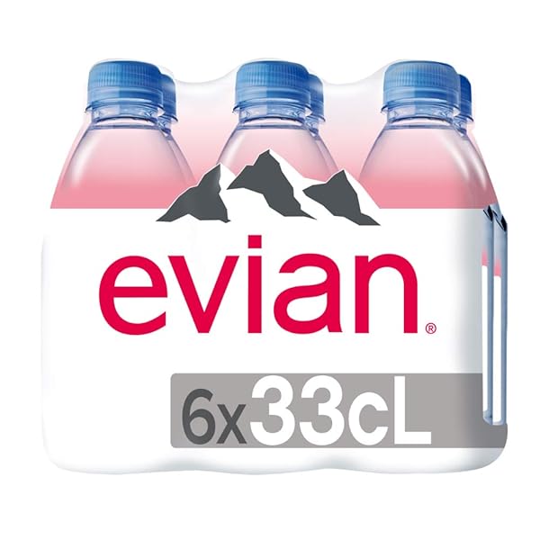 EVIAN NATURAL SPRING WATER, BOTTLED NATURAL SPRING WATER, WATER BOTTLES, NATURALLY FILTERED SPRING WATER IN MINI-SIZED BOTTLES, GREAT FOR HOME OR WORK, 11.16 FL OZ (PACK OF 24)