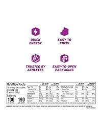 Cápsulas masticables Clif Bloks energizantes, Mora, 2.1 oz, CL-18068, 18, 18