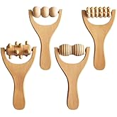 BCOATH Therapy Wooden Massage Roller Tool for Back Neck Foot Leg and Arm Relief Portable Acupoint Massager 5.90X3.14X1.18 Inch for Home and Travel