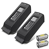 [Upgrade] Powerextra 2-Pack Typhoon H 6300 mAh 14.8V 93.2 Wh 4S LiPo Intelligent Flight Battery + Battery Safe Bag Replacement for Yuneec Typhoon H 4K Camera Drone - Black