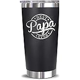 Best Papa Ever Tumbler - Father's Day Gifts - Christmas Gifts For Papa - Birthday Gifts For Papa - Gift For Dad From Daughter, Son - New Father Gift
