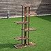 Happygrill Plant Stand Flower Rack, Wooden 7 Tier Shelves, Bonsai Display Shelf Stand for Indoor Outdoor Yard Garden Patiothumb 3