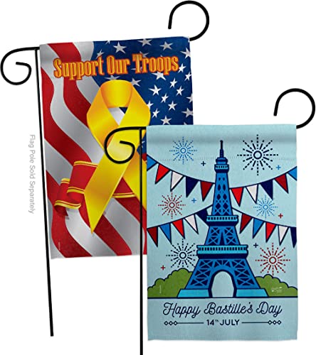 Angeleno Heritage Happy Bastille Day Garden Flag Pack Regional French National…