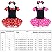 IBTOM CASTLE Toddler Girl Polka Dots Party Fancy Costume Birthday Tutu Dress up Dance Leotard Gymnastic Cosplay Gown w/Ear Headband Red 2-3 Years