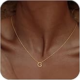 Initial necklace for Women 14k Gold Plated Dainty Letter Necklaces Tiny Cute Initial Pendant Choker Simple Trendy Personalized Letter Name Necklaces Jewelry Gift for Women