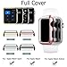 Watch Case Compatible with Apple Watch 38mm Series 1 Screen Protector CASE,2win2buy Ultra Thin 9H Hardness [Full Coverage] Electroplate Screen Protector with Metal Bumper Black