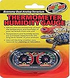 Zoo Med Economy Analog Dual Thermometer and Humidity Gauge, 6 x 4"