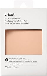 Cricut Foil Transfer Sheets Rose Gold 24 x 4x6 for Foil Transfer Tool view 1