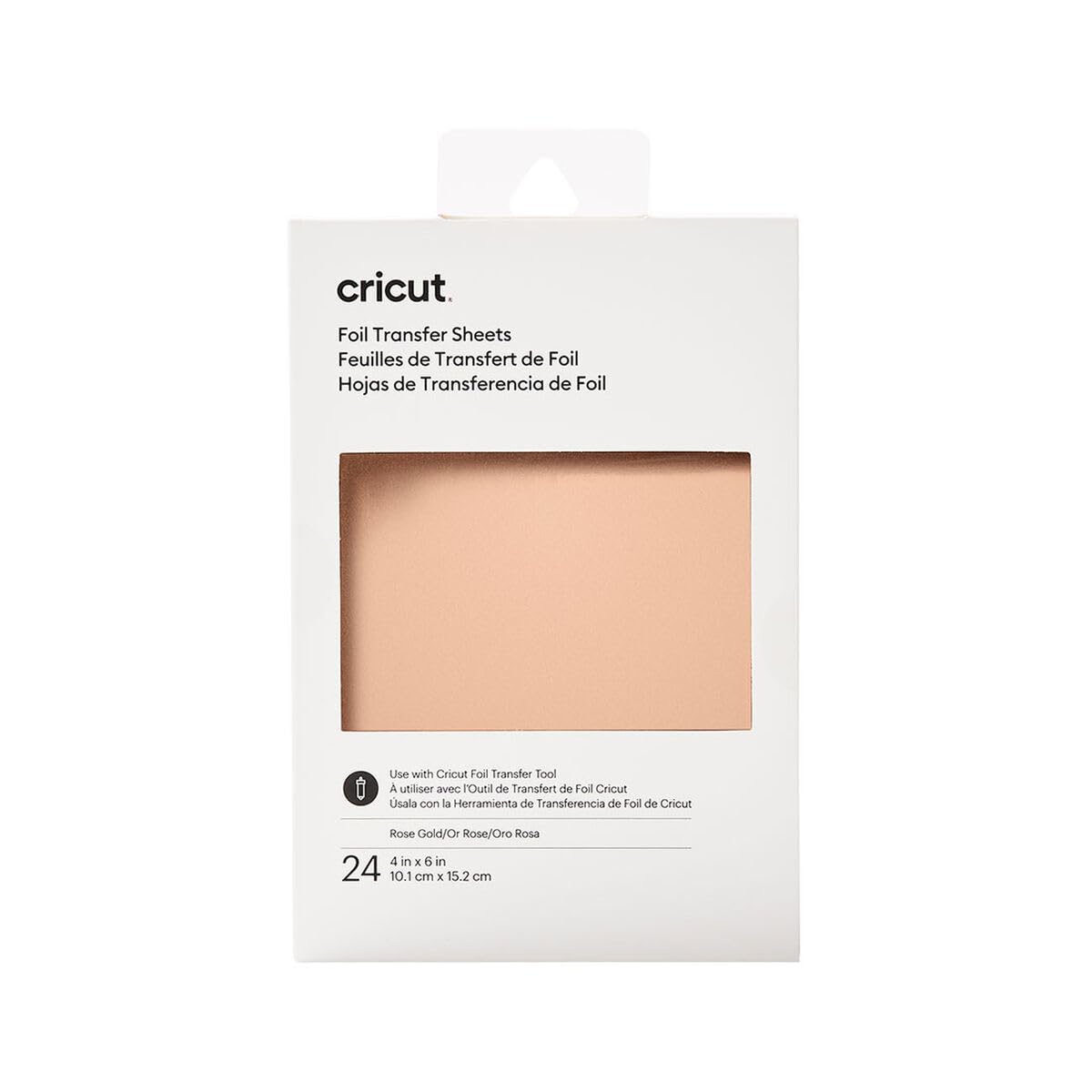 Cricut Foil Transfer Sheets | Rose Gold | 10.1cm x 15.2cm (4" x 6") | 24 x Foil Sheets | For use Foil Transfer Tool (sold separately)