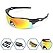 SPOSUNE Polarized Sports Sunglasses OTG Glasses with 5 Set Interchangeable Lenses for Men Women PC Unbreakable Frame for Cycling Running Fishing Golf Baseball Glasses