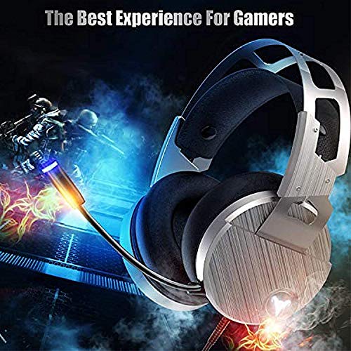 QcoQce Gaming Headset-3D Surround Sound Headphones, Adjustable