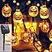 2 Pack Halloween Decoration Pumpkin String Lights, 9.8ft Total 40 LED Battery Operated 3D Halloween Light, Outdoor Decorative Lights for Patio, Garden, Gate, Yard, Halloween Christmas Decoration