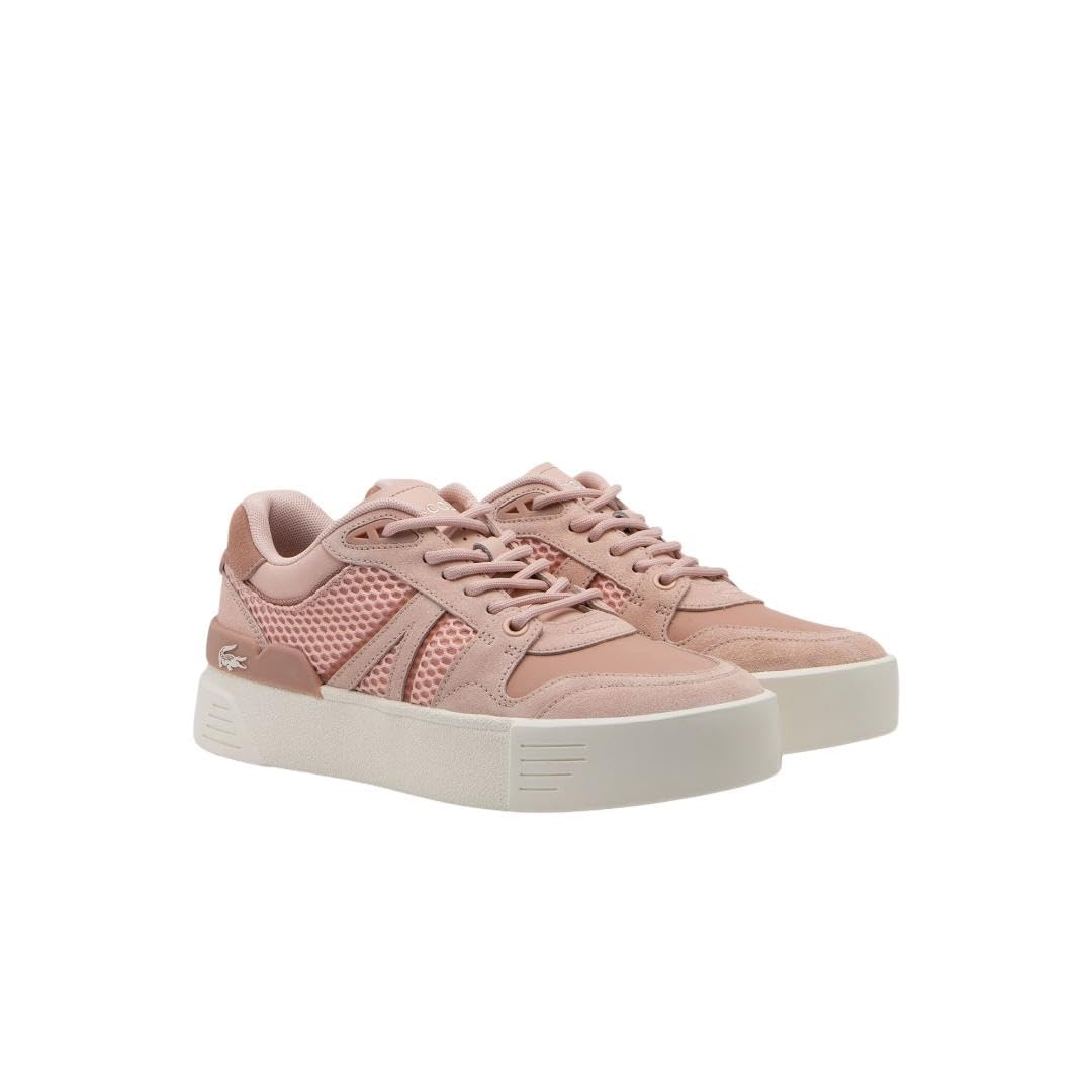 Lacoste Women’s L002 Evo Sneaker, Light Pink/Off White, 7.5
