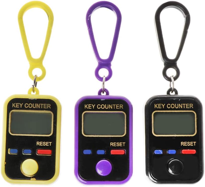 FangWWW 1pc LCD Digit Electronic Tally Counter 0-99999 Keychain Finger Counter for Sewing Knitting Weave Tool