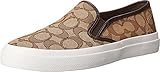 Coach Womens Chrissy Outline Sneaker Khaki/Chestnut Size 8