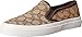 Coach Chrissy Womens Signature Slip On Sneakers Shoes Brown Size 8