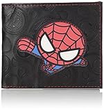 Marvel Men's Kawaii Spiderman Slimfold Wallet in Collectible Tin Box, One Size