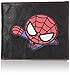 Marvel Men's Kawaii Spiderman Slimfold Wallet in Collectible Tin Box Accessory, -black/grey, N/A