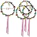 Homeleo 4 Pack Led Rose Flower Wreath Headband Light Up, Led Glowing Girl's Headdress, Fairy Led Wrap Crown Festival Tiara Floral Bohemia for Graduation Festival Wedding Christmas Halloween Party