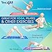 Yes4All Premium NBR Exercise Yoga Mat Printed Design – Foam Yoga Mat High Density 1/2 inch Extra Thick – Thick Yoga Mat with Carrying Strap (Mystic Lilly Green)
