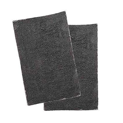 Home Delicate Grey Cotton Bath Rug Soft Non Slip Bath Runner Set of 2 Door Mat 17 by 24 Inches