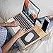 Lap Desk – Fits up to 17 inches Laptop Desk, Built in Mouse Pad & Wrist Pad for Notebook, MacBook, Tablet, Laptop Stand with Tablet, Pen & Phone Holder (Wood Grain)thumb 1