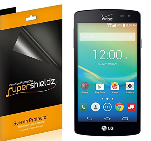 [6-Pack] Supershieldz- Anti-Bubble High Definition Clear Screen Protector For LG Transpyre (Verizon) + Lifetime Replacements Warranty - Retail Packaging